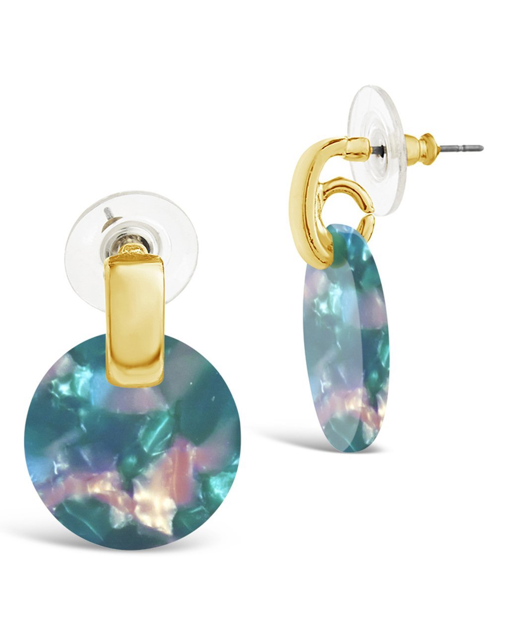 SHINE by Sterling Forever Circle Resin Stud Earrings Earring SHINE by Sterling Forever