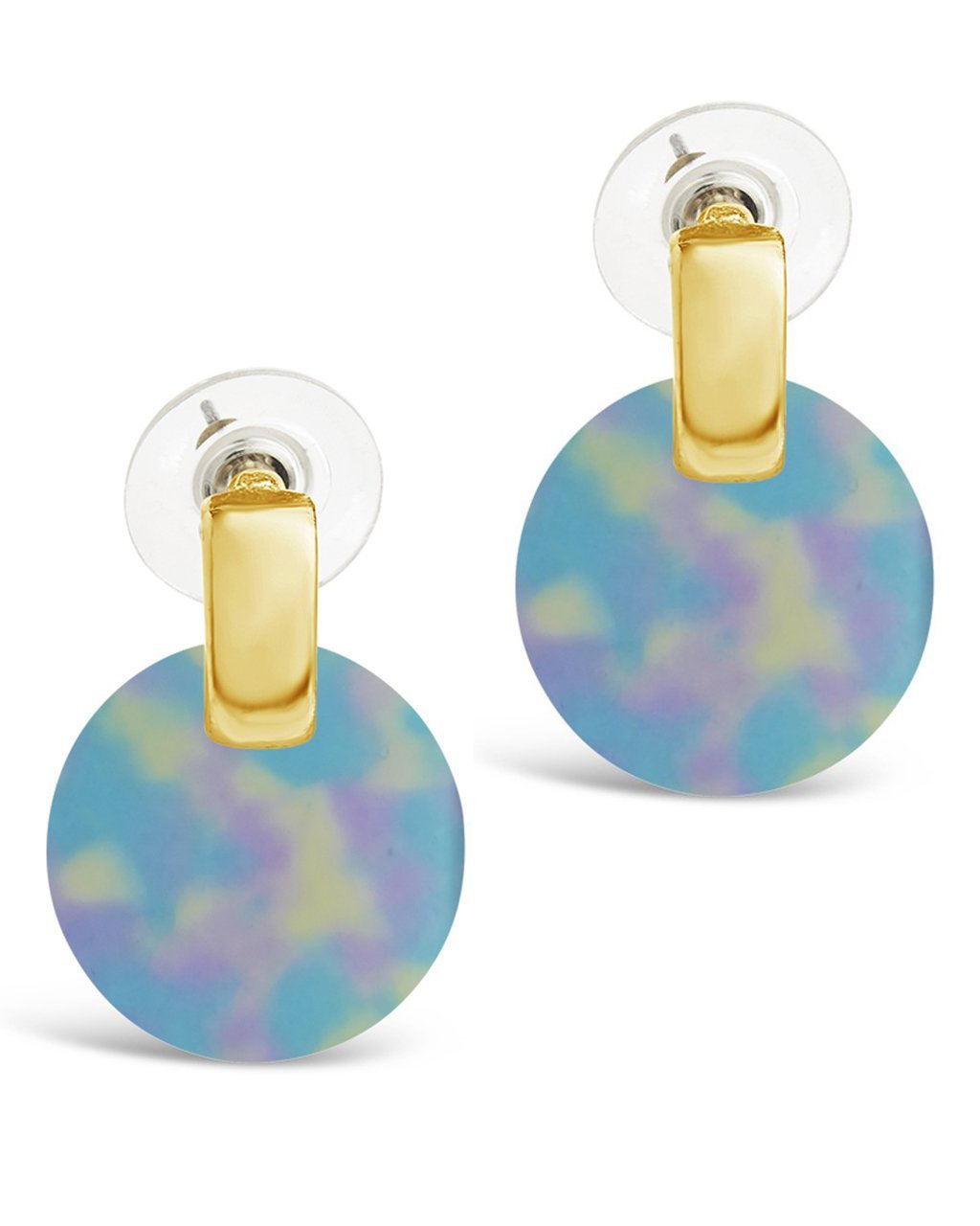 SHINE by Sterling Forever Circle Resin Stud Earrings Earring SHINE by Sterling Forever Breeze