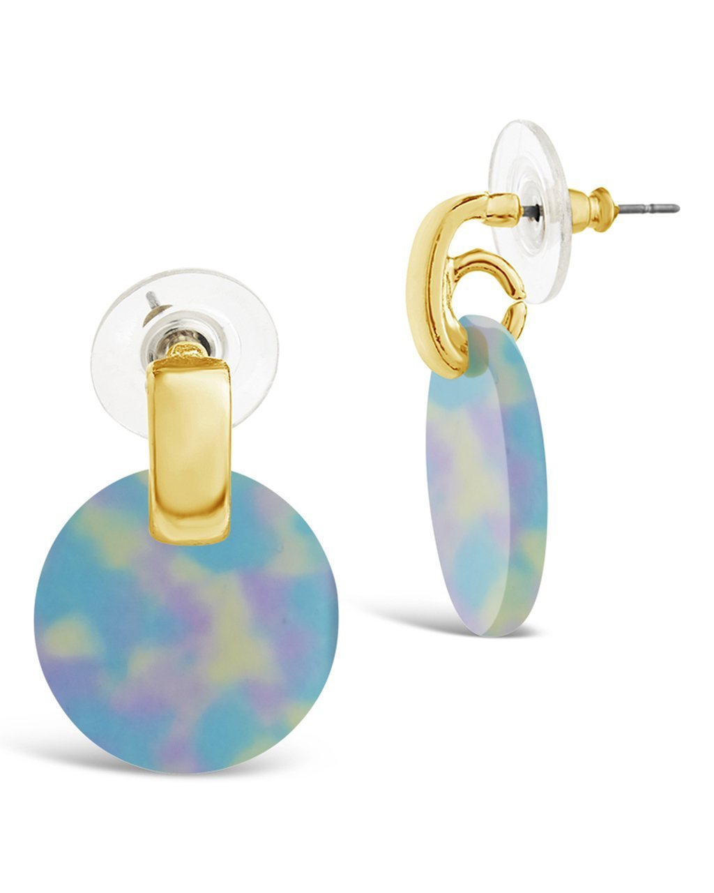 SHINE by Sterling Forever Circle Resin Stud Earrings Earring SHINE by Sterling Forever