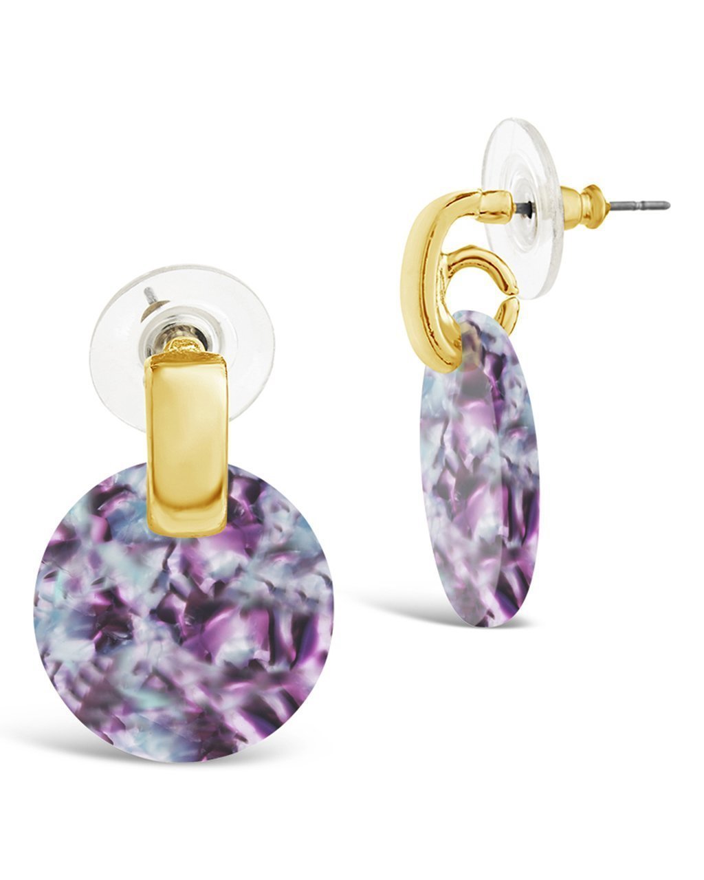 SHINE by Sterling Forever Circle Resin Stud Earrings Earring SHINE by Sterling Forever