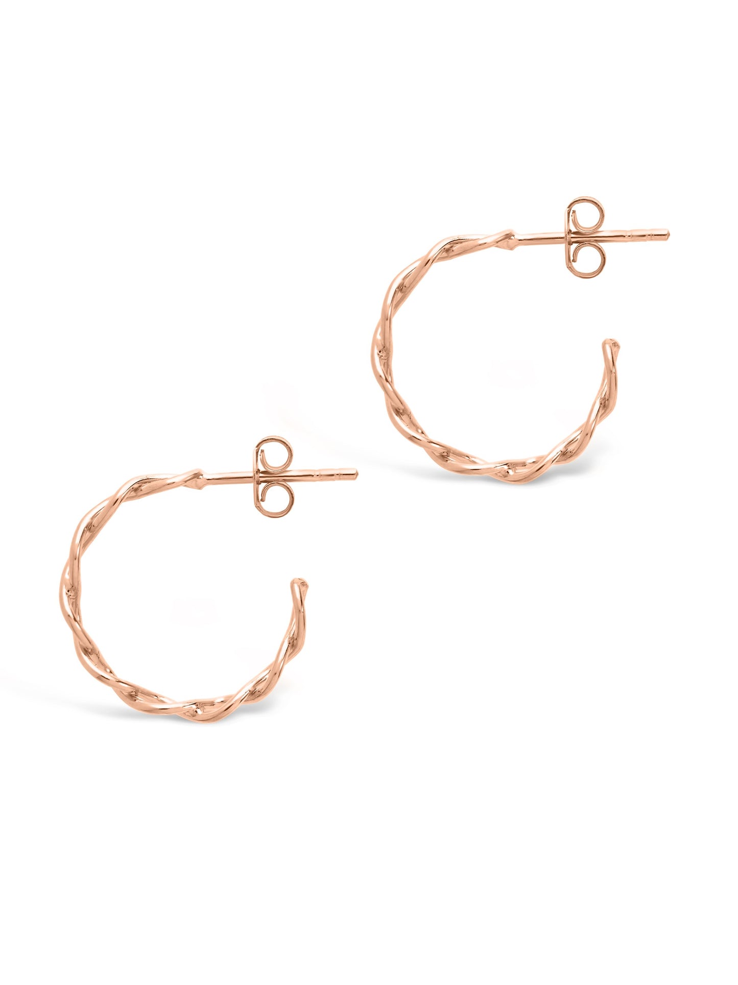 Sterling Silver Open Rope Hoop Earrings - Sterling Forever