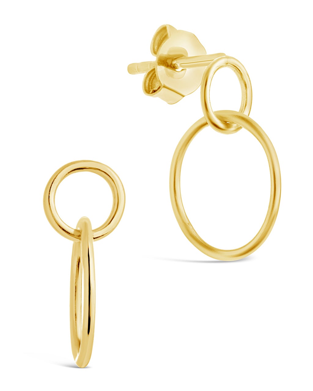 Gold Chain Earring - Minimalist Chain Earring - Sterling Silver Earring -  Silver Chain Earring - Dainty Earring - Tiny Earring - For Daily