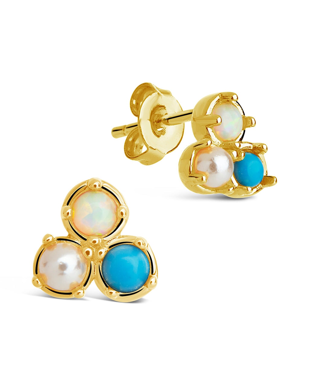 Bermuda Studs Earring Sterling Forever Gold 