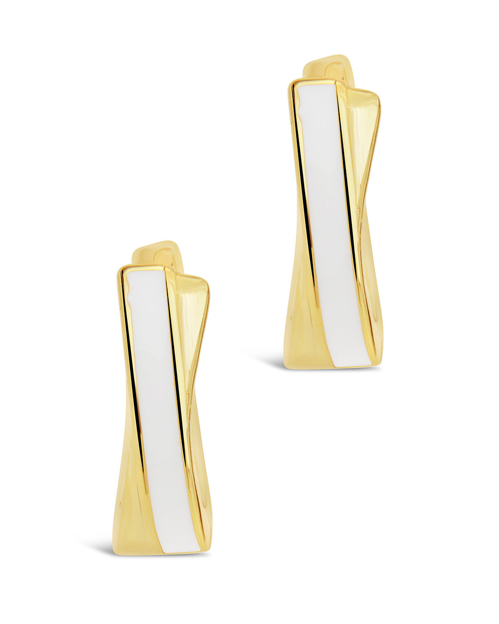 Sterling Silver Mother Of Pearl Huggie Hoops Earring Sterling Forever