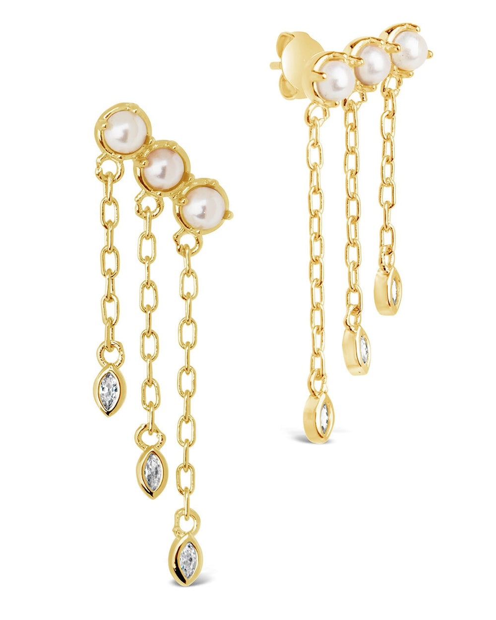 Rhiannon Tiered Studs Earring Sterling Forever Gold