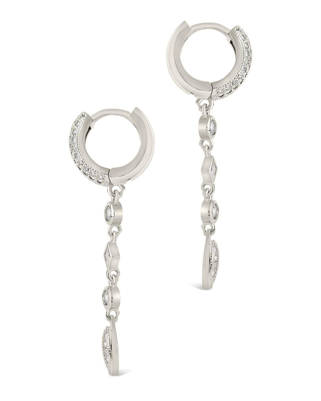 Malin Drop Hoops Earring Sterling Forever