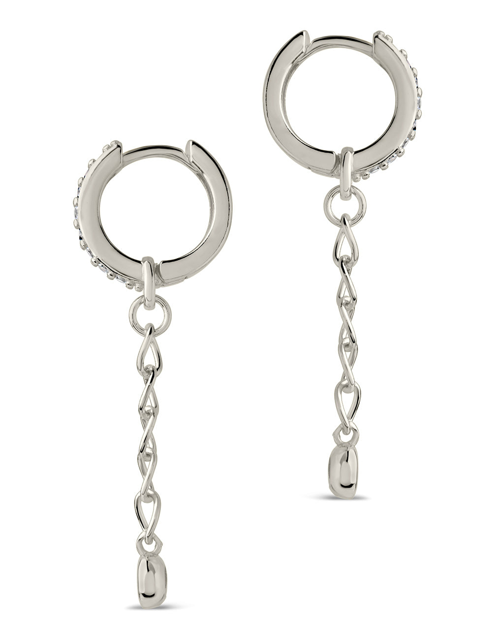 Maxine Micro Dangle Hoops Earring Sterling Forever