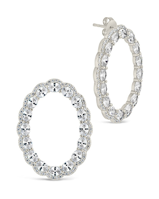Rosario Statement Studs Earring Sterling Forever Silver
