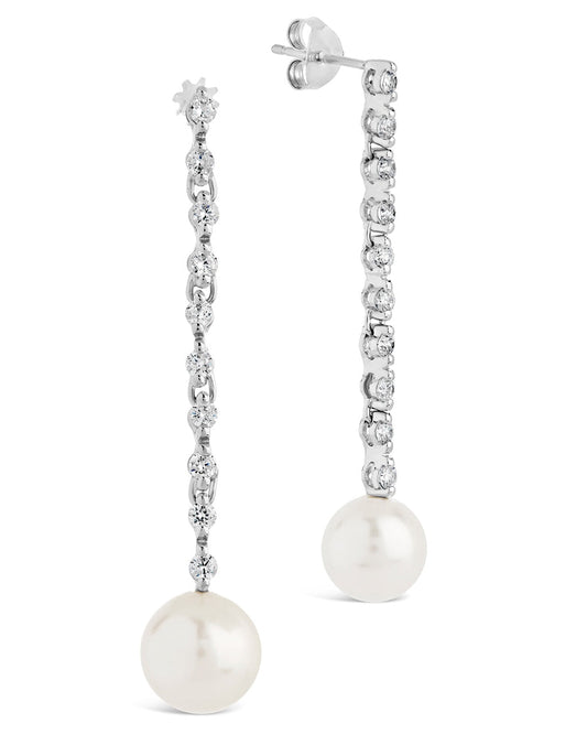Blake Pearl Drop Studs Earring Sterling Forever Silver