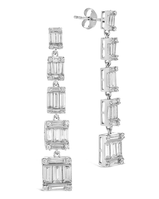 Penelope Drop Studs Earring Sterling Forever Silver