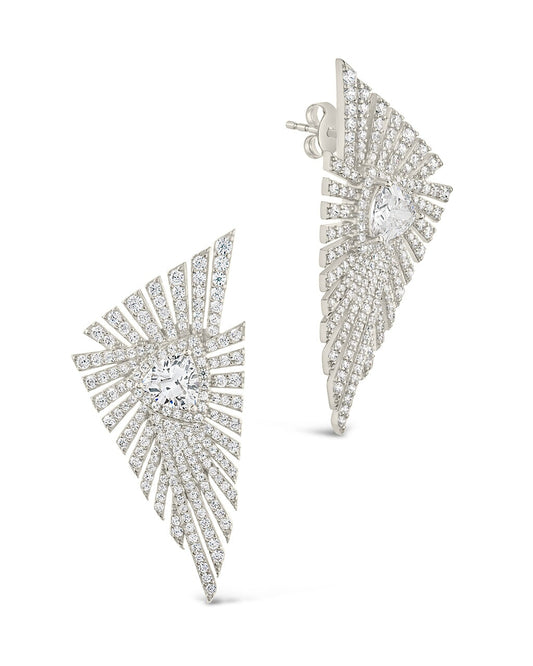 Rosanne Statement Studs Earring Sterling Forever Silver