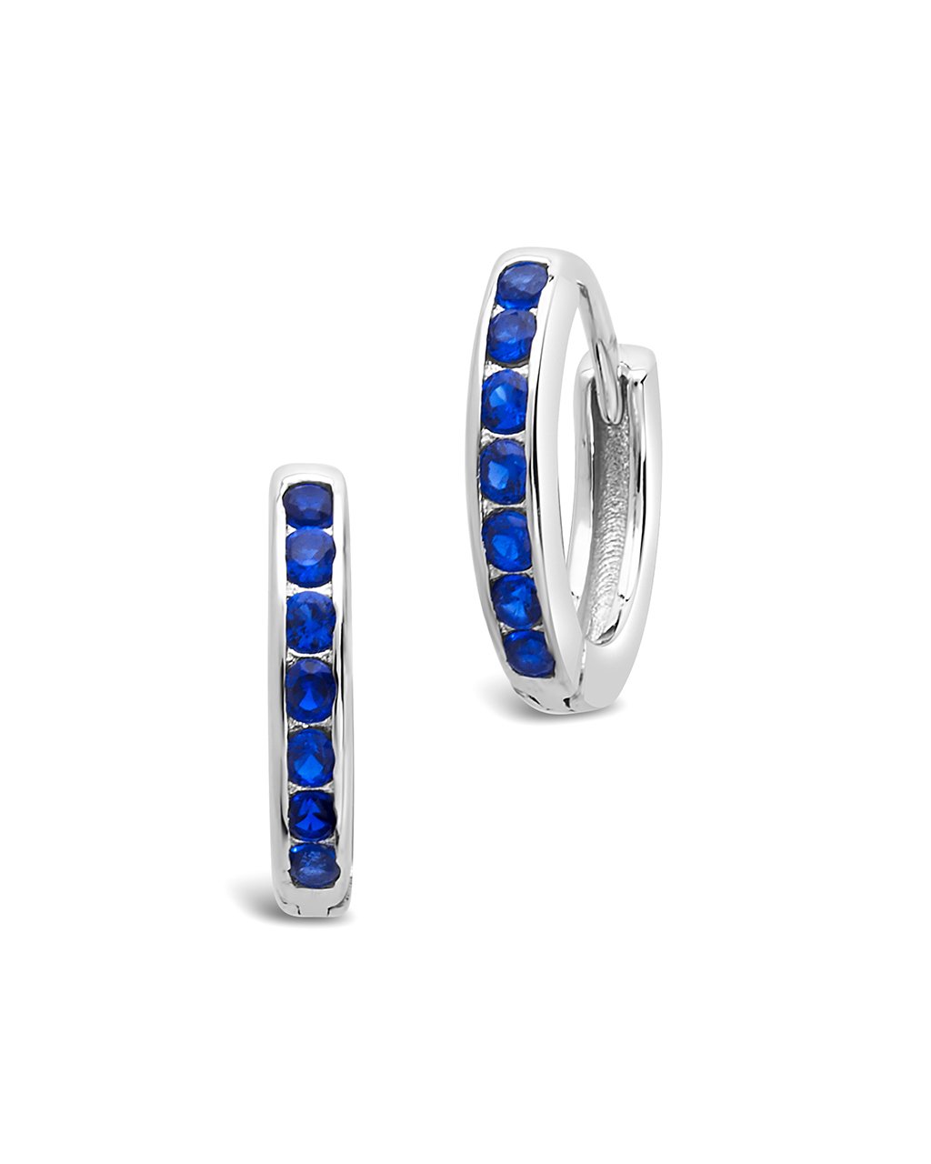 Sterling Silver CZ Micro Hoop Earrings - Sterling Forever