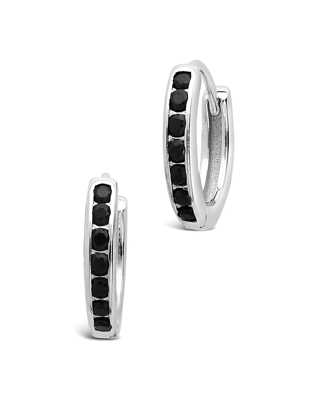 Sterling Silver CZ Micro Hoop Earrings - Sterling Forever