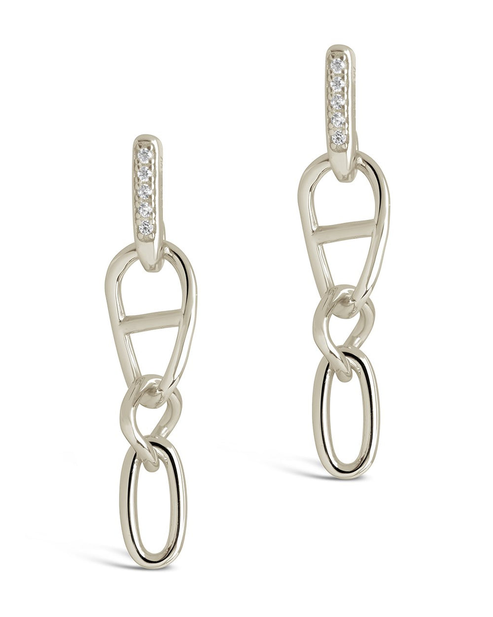 Chicago Dangle Studs Earring Sterling Forever Silver