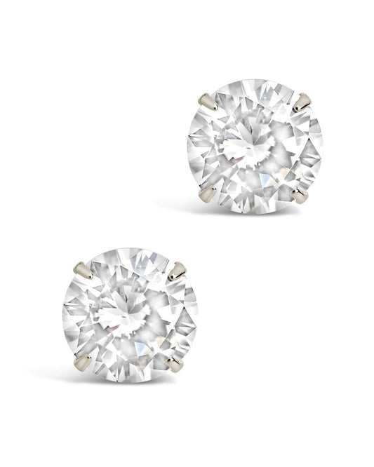 Sterling Silver 8mm CZ Studs Earring Sterling Forever Silver