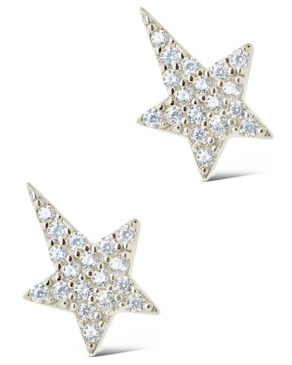 Sterling Silver CZ Star Studs Earring Sterling Forever Silver