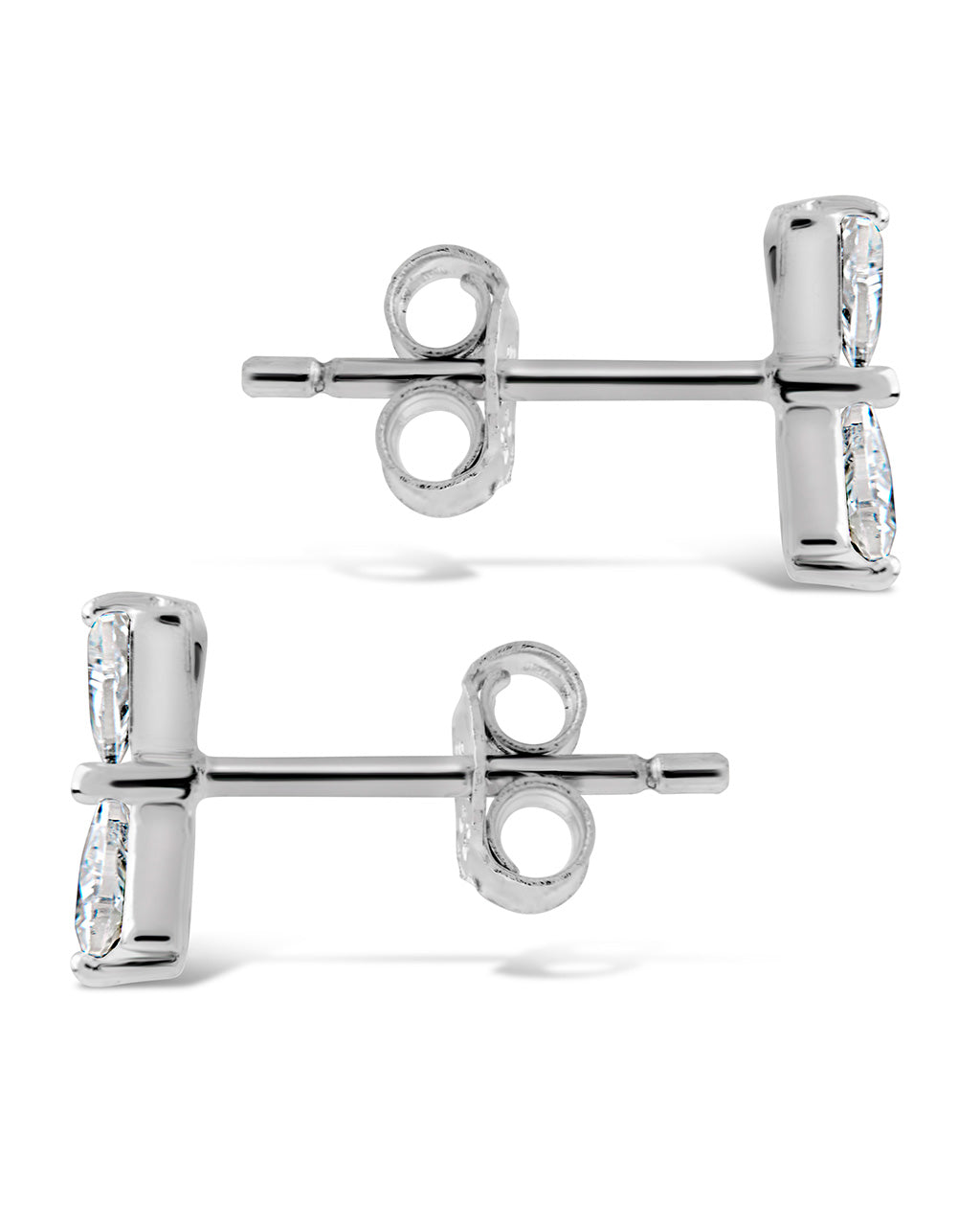 Sterling Silver CZ Bowtie Studs Earring Sterling Forever