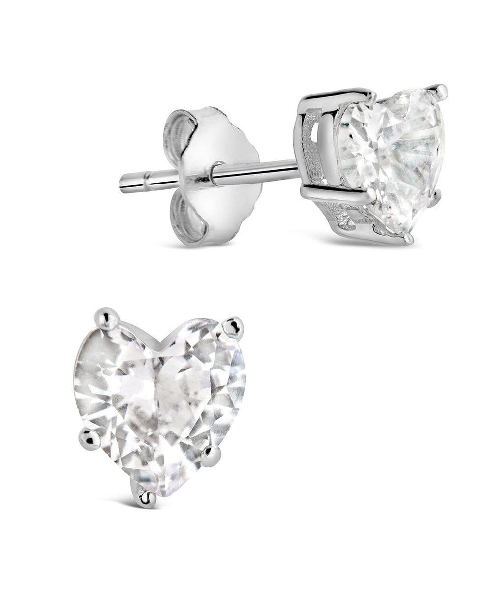 Sterling Silver 5mm Heart CZ Studs Earring Sterling Forever Silver