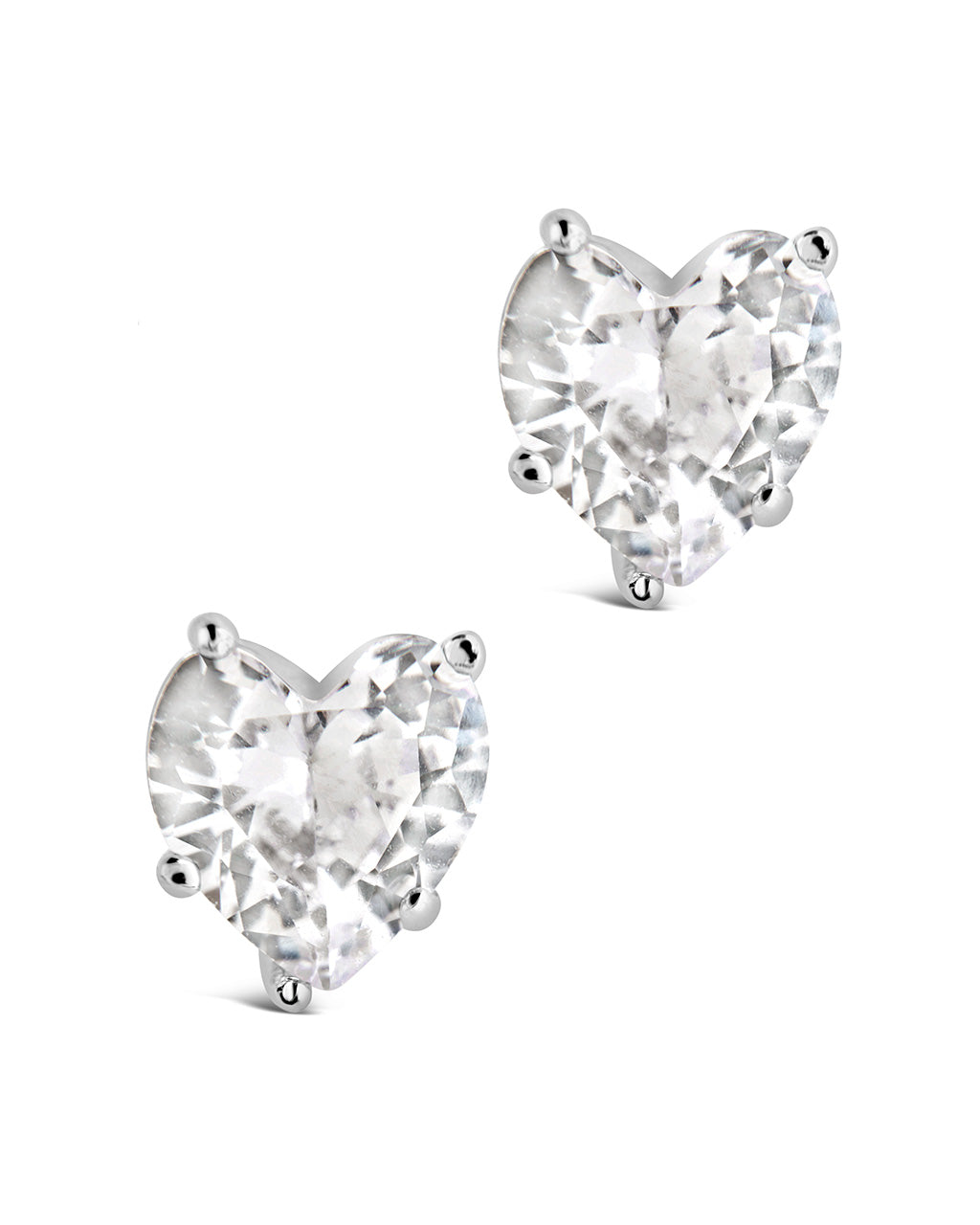 Sterling Silver 5mm Heart CZ Studs Earring Sterling Forever 