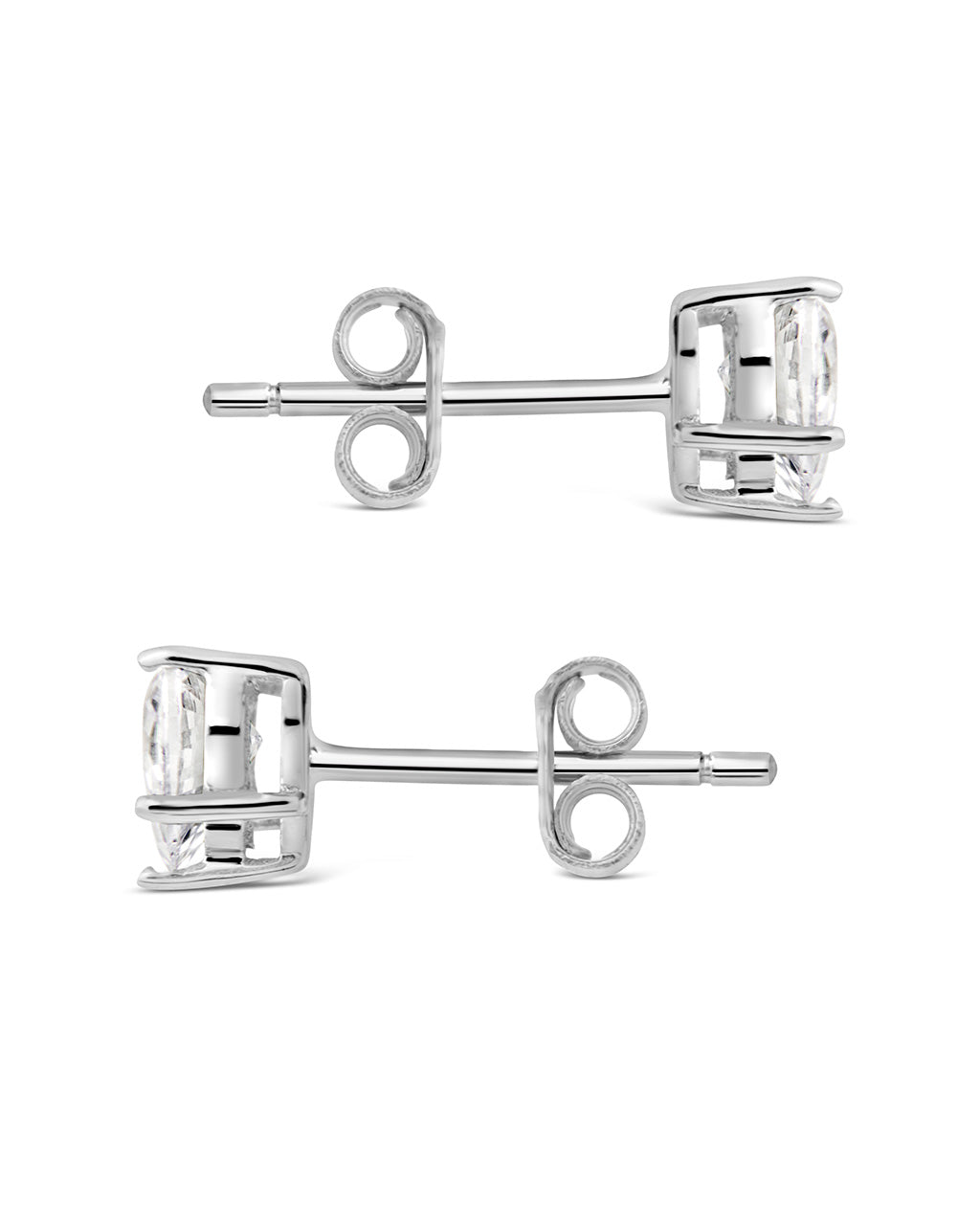 Sterling Silver 5mm Heart CZ Studs Earring Sterling Forever 