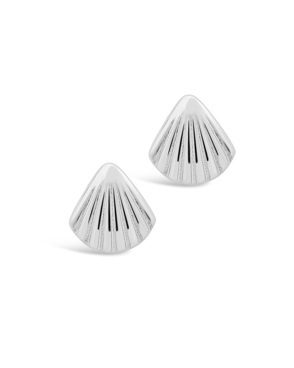 Scallop Shell Studs - Sterling Forever