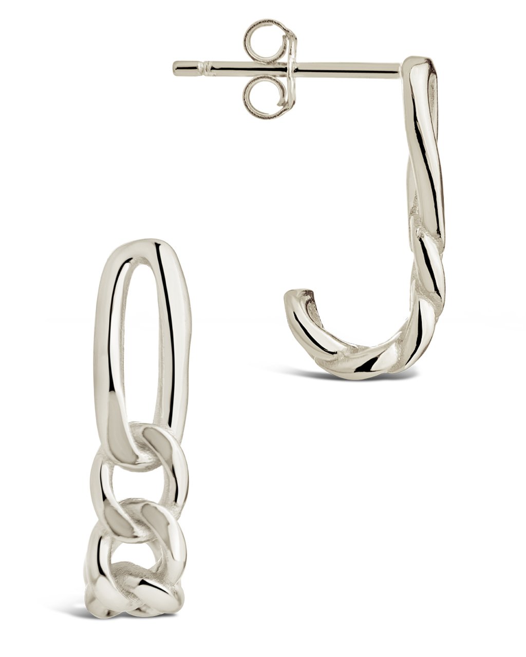 Jayde Suspender Studs Earring Sterling Forever Silver 