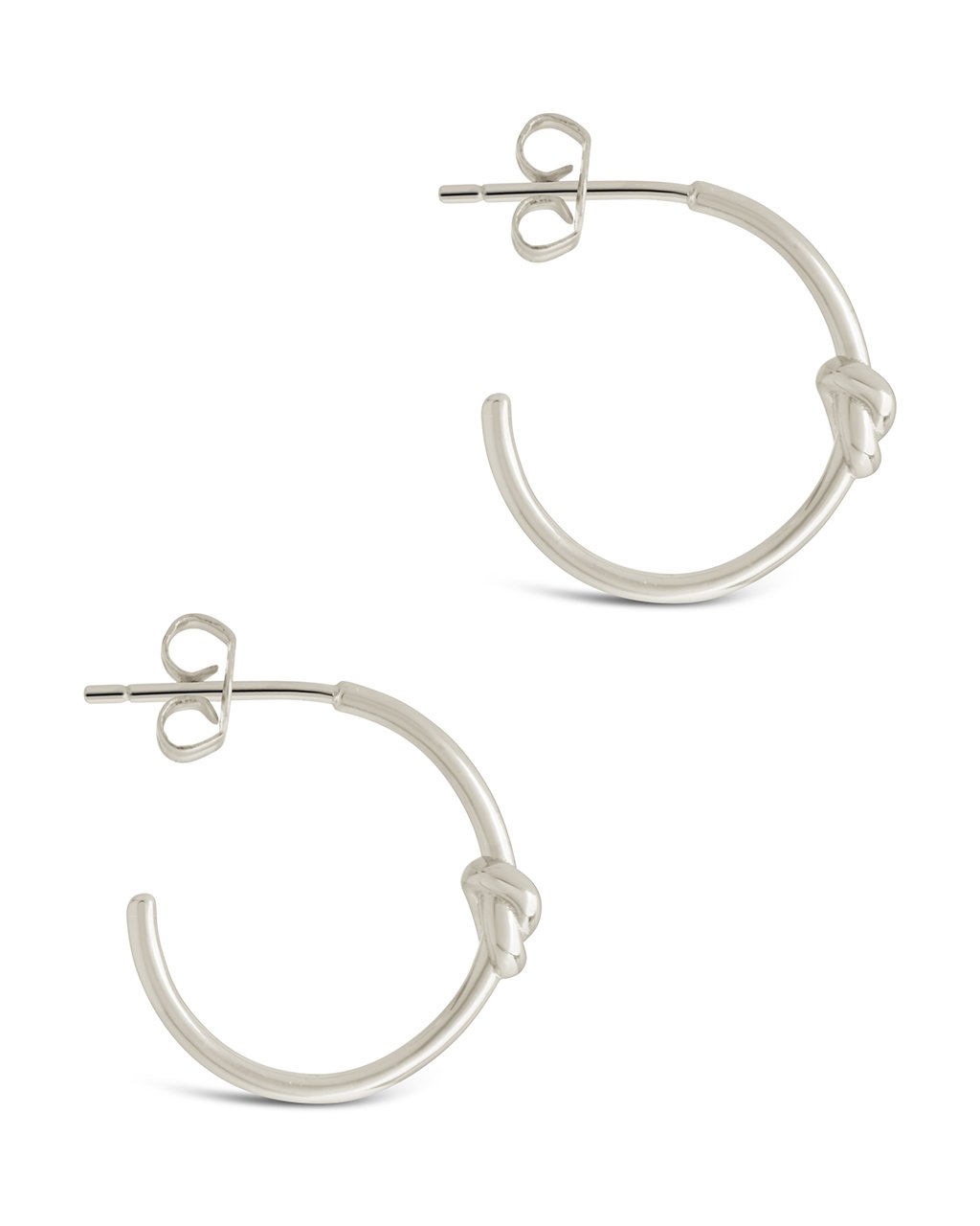 Sterling Silver Love Knot Hoops Earring Sterling Forever