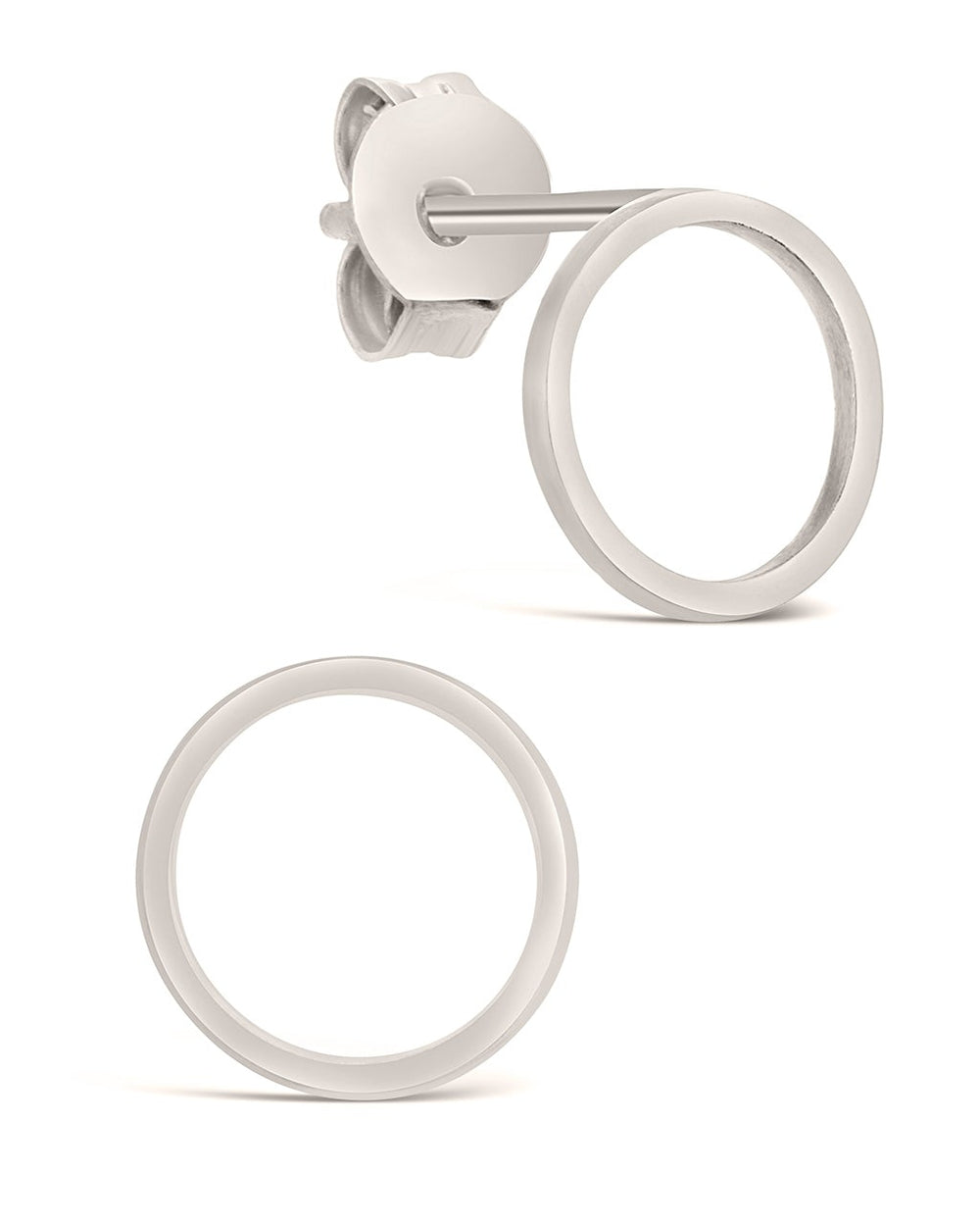 Sterling Silver Simple Circle Studs Earring Sterling Forever Silver