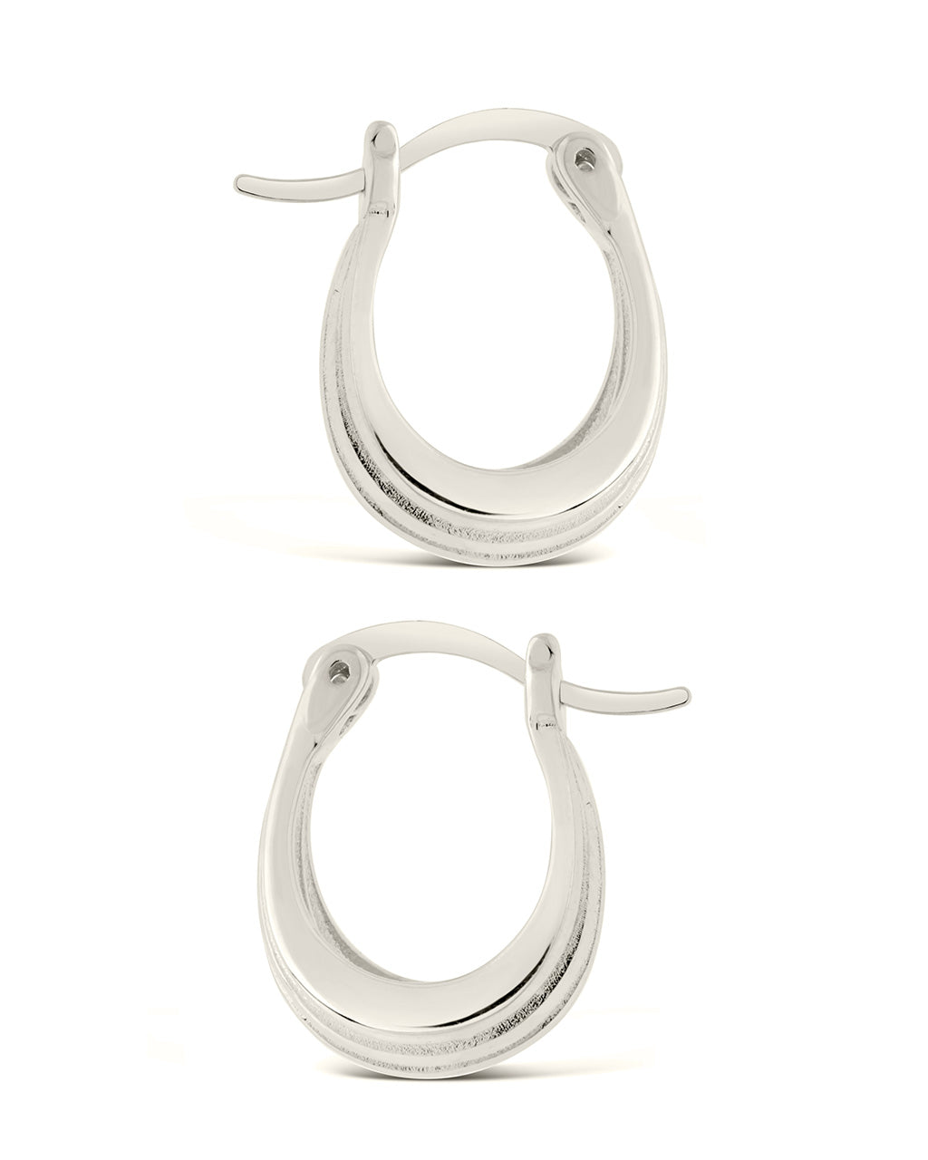 Sterling Silver Ripple Statement Hoops Earring Sterling Forever