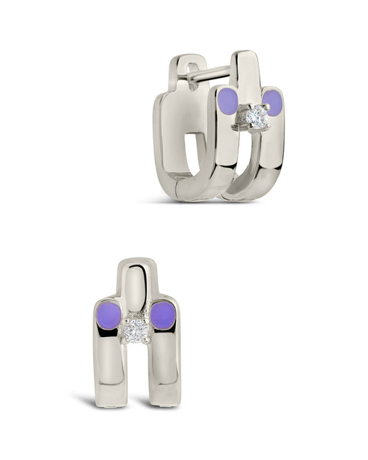 Zella Huggie Hoops Earring Sterling Forever Silver