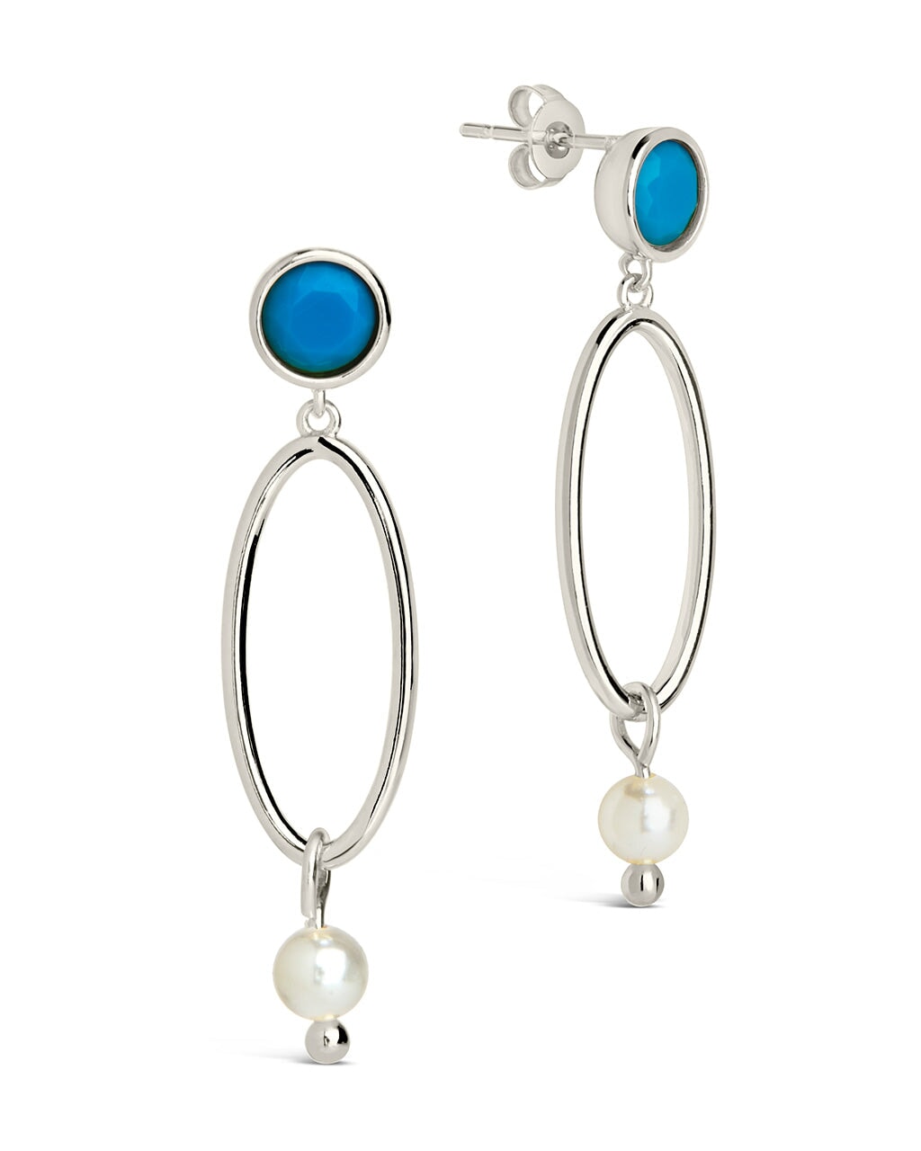 Ula Drop Studs Earring Sterling Forever Silver 