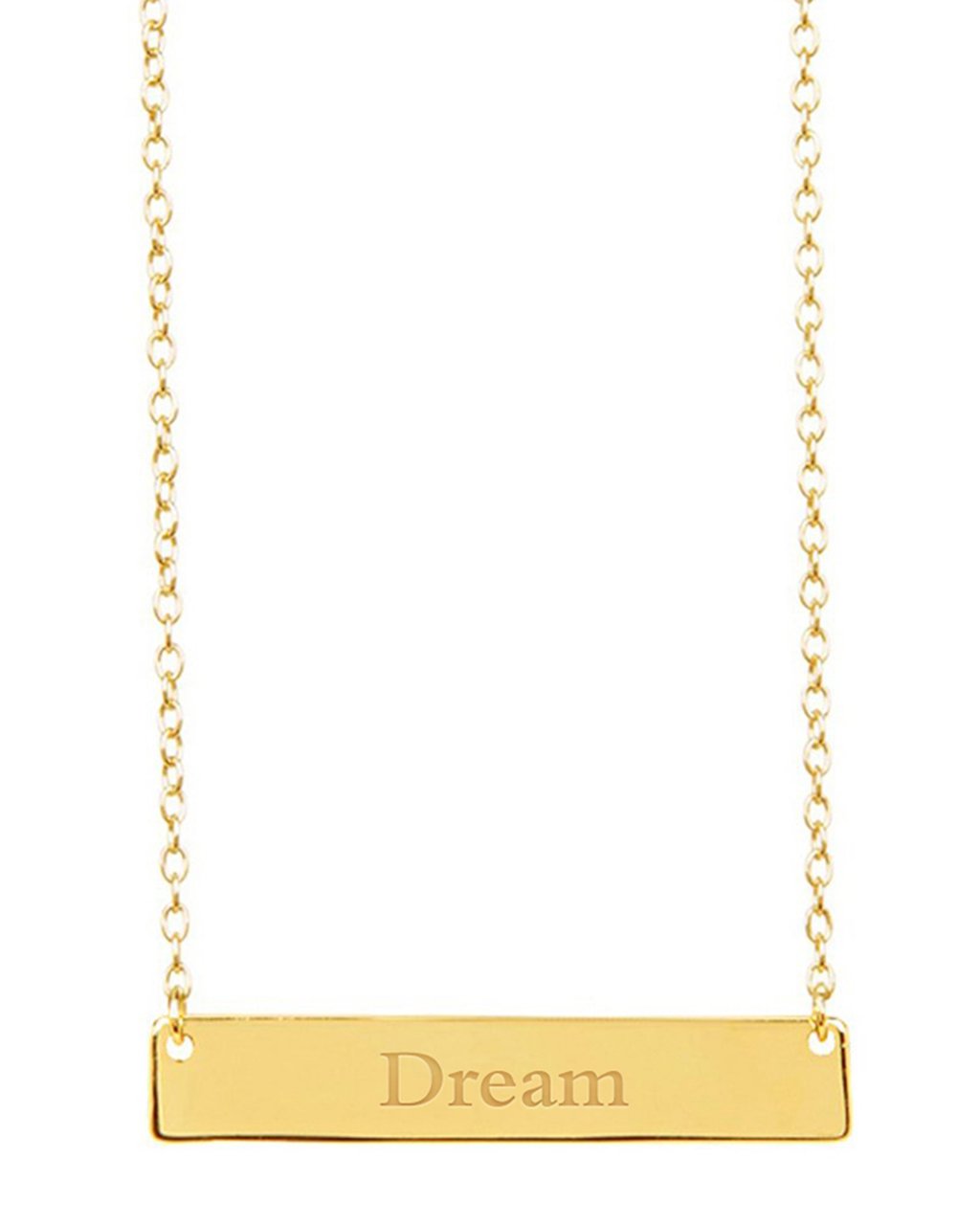 Sterling Silver Inspirational Bar Pendant Necklace - Sterling Forever