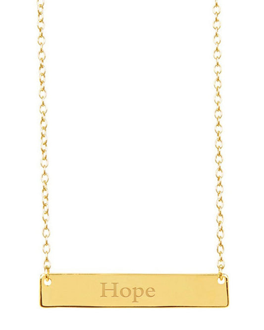Sterling Silver Inspirational Bar Pendant Necklace - Sterling Forever