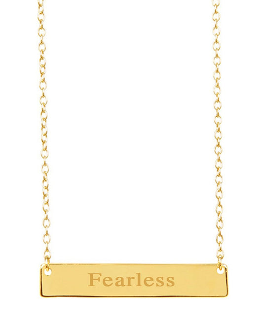 Sterling Silver Inspirational Bar Pendant Necklace - Sterling Forever