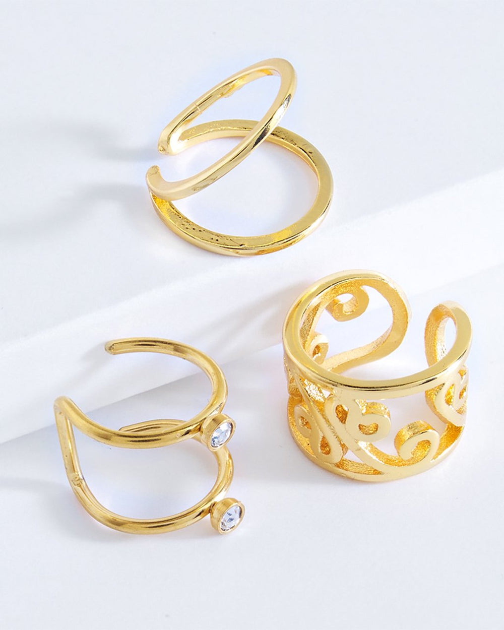 Flowering Ear Cuff Set of 3 - Sterling Forever