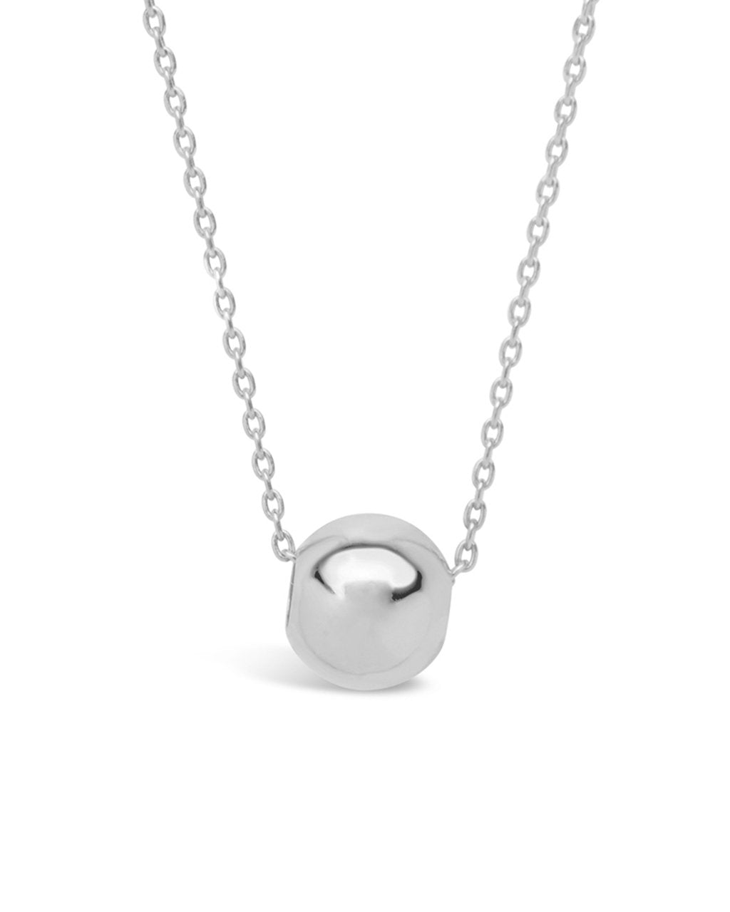 Sterling Silver Bead Pendant Necklace - Sterling Forever
