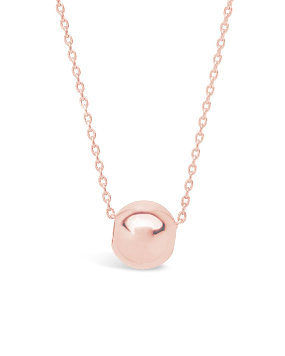 Sterling Silver Bead Pendant Necklace - Sterling Forever