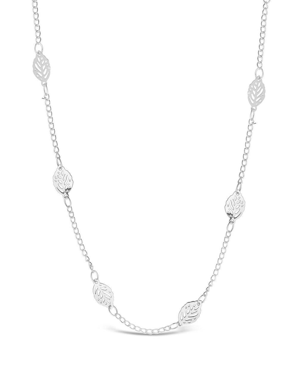 Delicate Stationed Leaf Face Mask Chain Face Mask Chain Sterling Forever Silver 