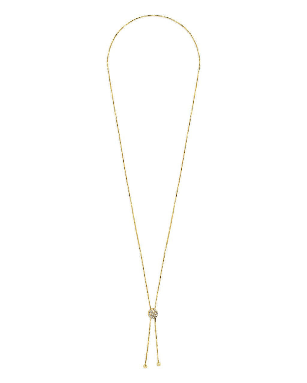 CZ Slider Bolo Necklace - Sterling Forever