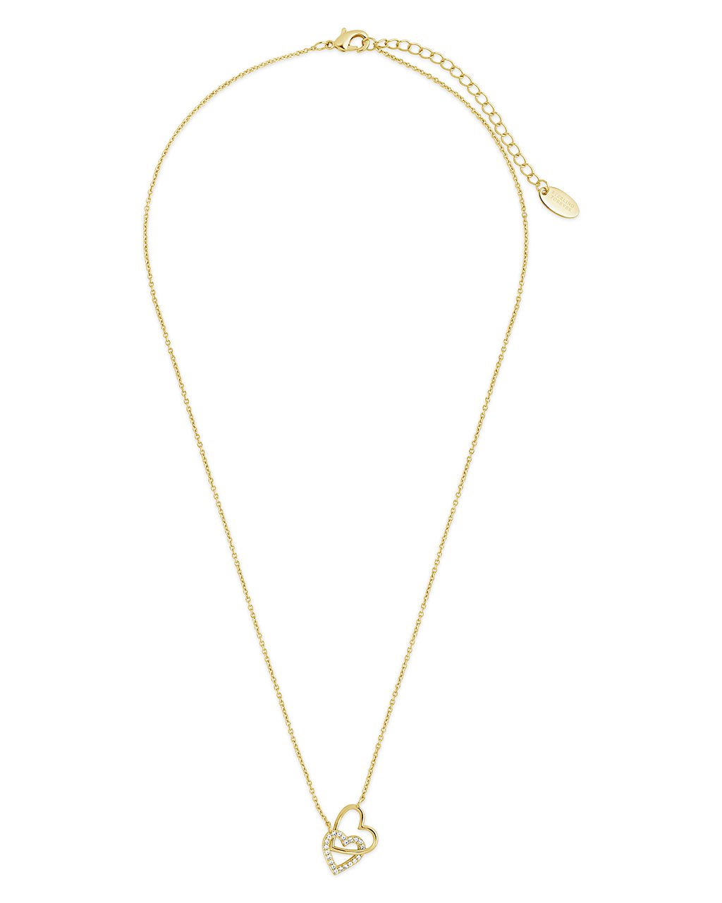 Interlocking Hearts Necklace - Sterling Forever