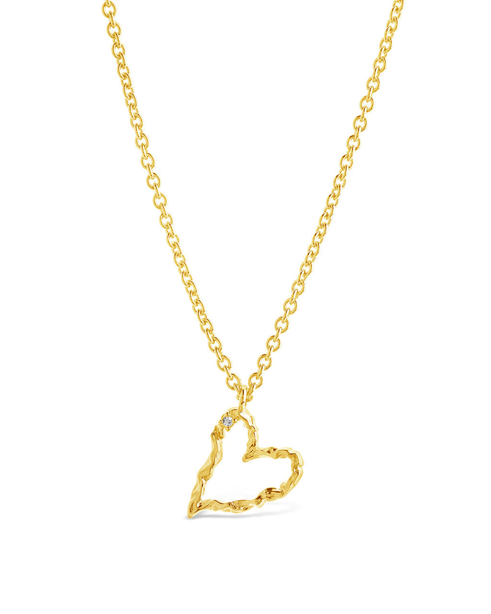 Amia Heart Pendant Necklace Sterling Forever Gold 