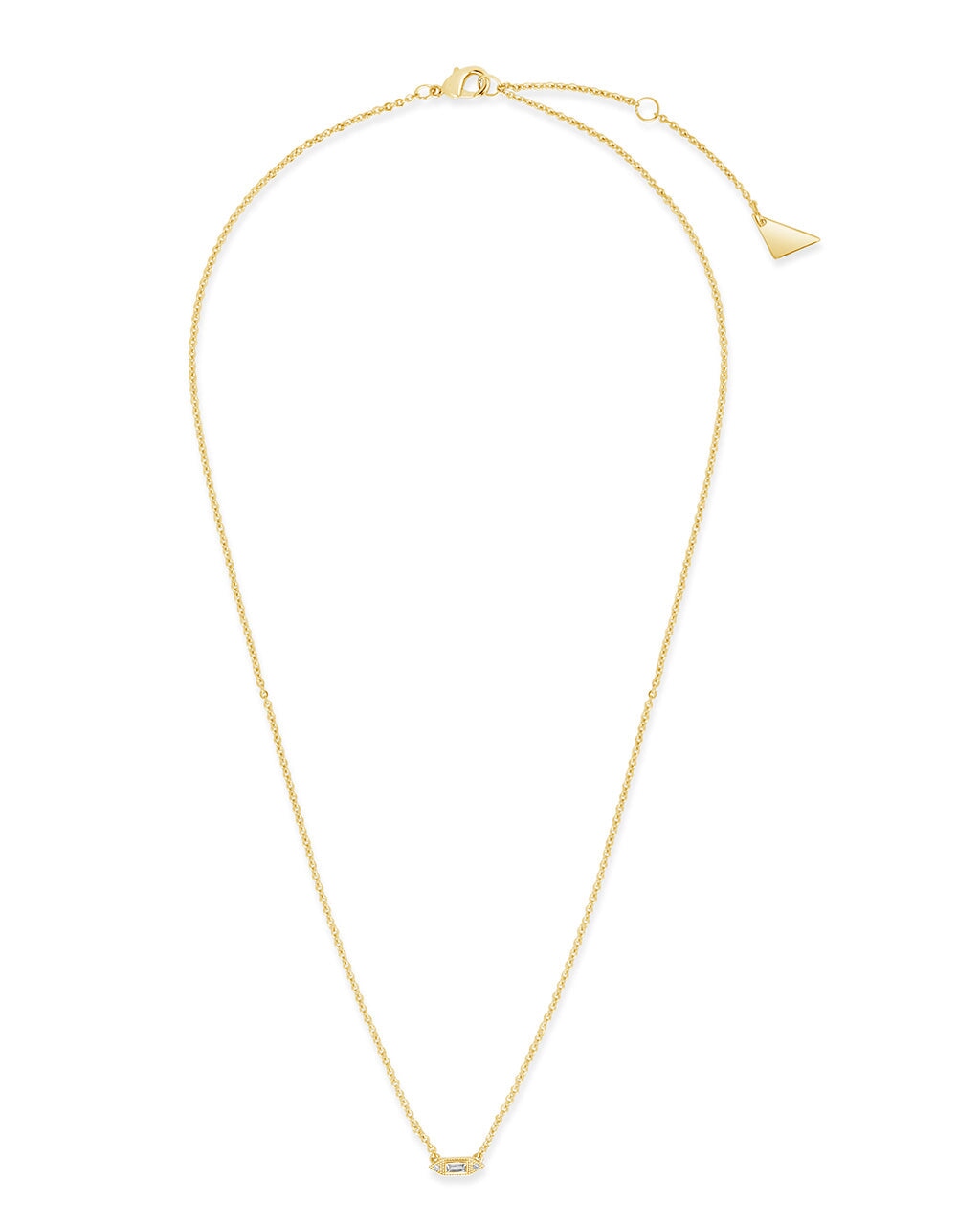 Elongated Diamond CZ Pendant Necklace Necklace Sterling Forever