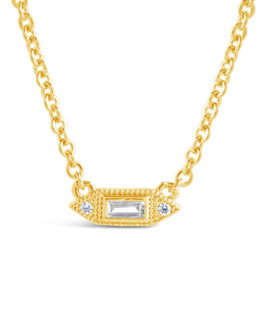 Elongated Diamond CZ Pendant Necklace Necklace Sterling Forever