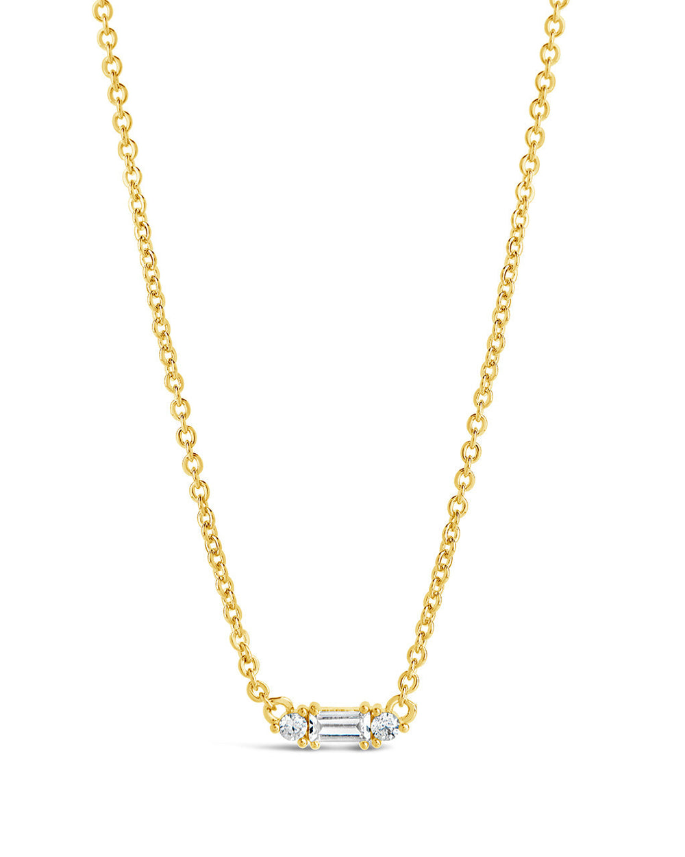 Amara Pendant Necklace Necklace Sterling Forever Gold Clear