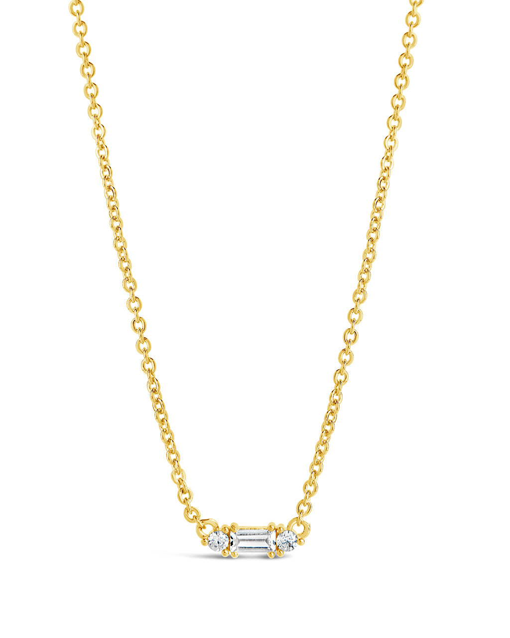 Amara Pendant Necklace Necklace Sterling Forever Gold Clear