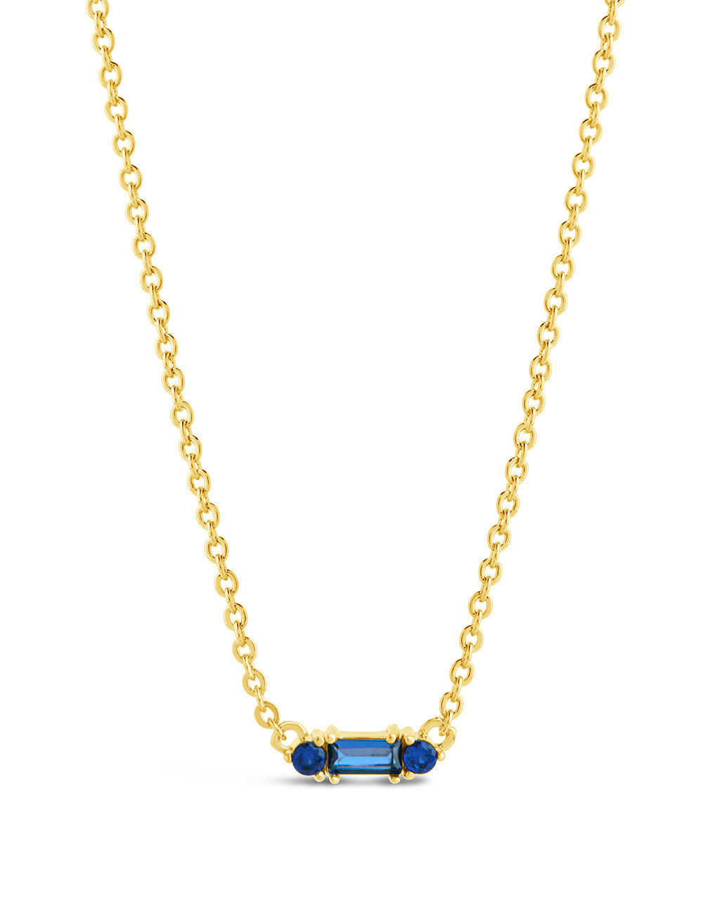Amara Pendant Necklace Necklace Sterling Forever Gold Sapphire