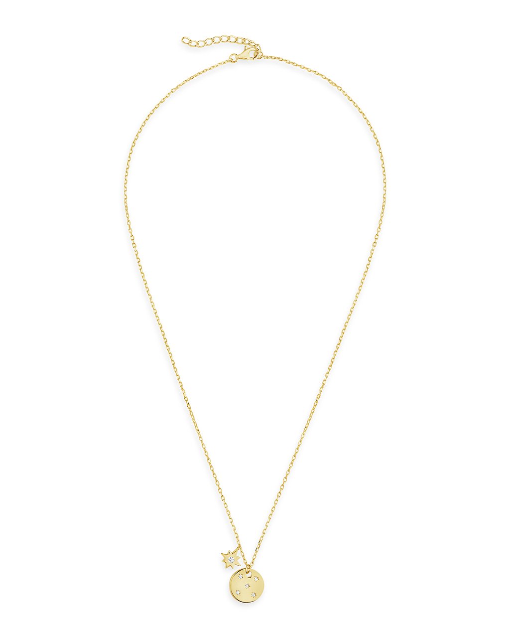 Northern Star Disk & Burst Necklace - Sterling Forever