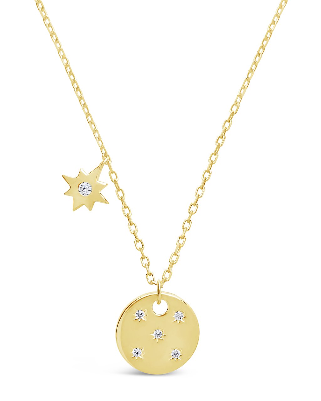 Northern Star Disk & Burst Necklace - Sterling Forever