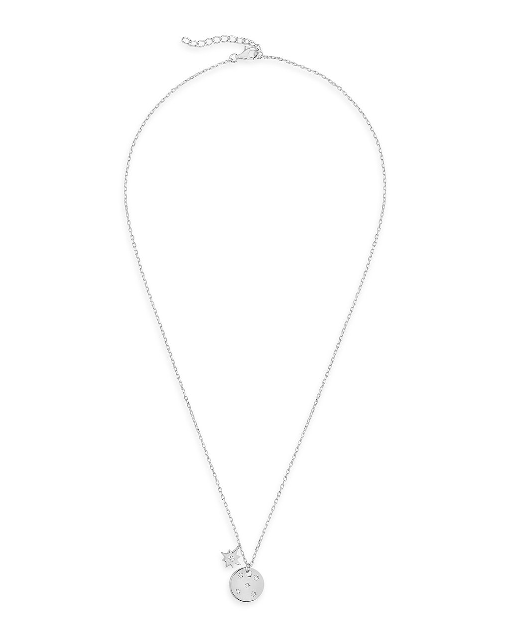 Northern Star Disk & Burst Necklace - Sterling Forever