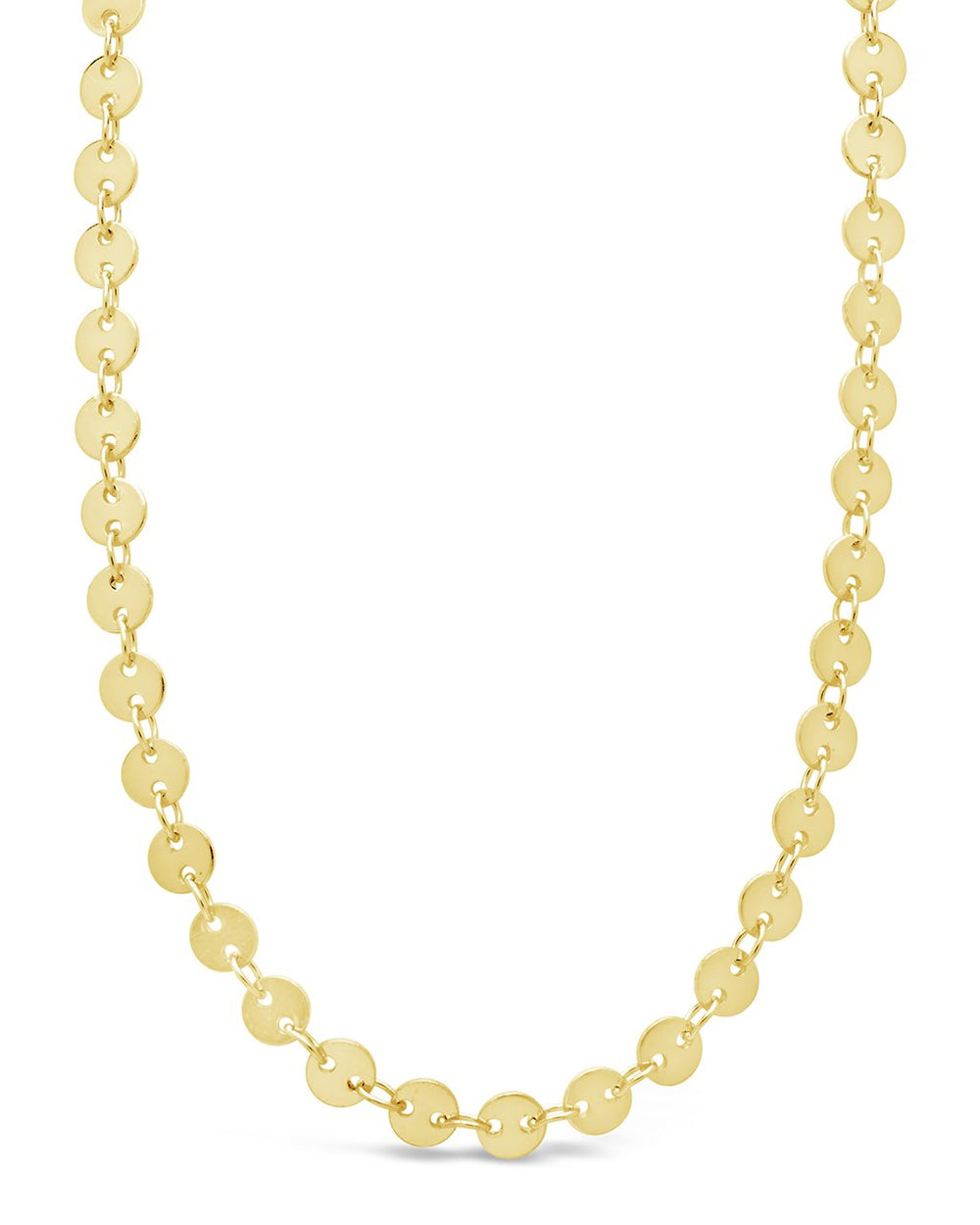 Mini Round Disk Chain Necklace - Sterling Forever